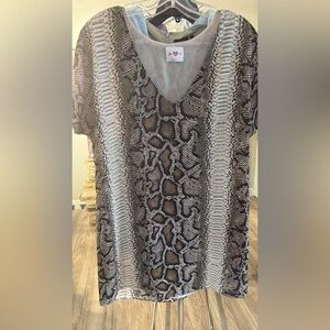 Buddy Love Beige and Cream Patterned Dress